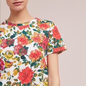 Meadow Rue by Anthropologie floral tee